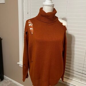 Cold shoulder sweater size small